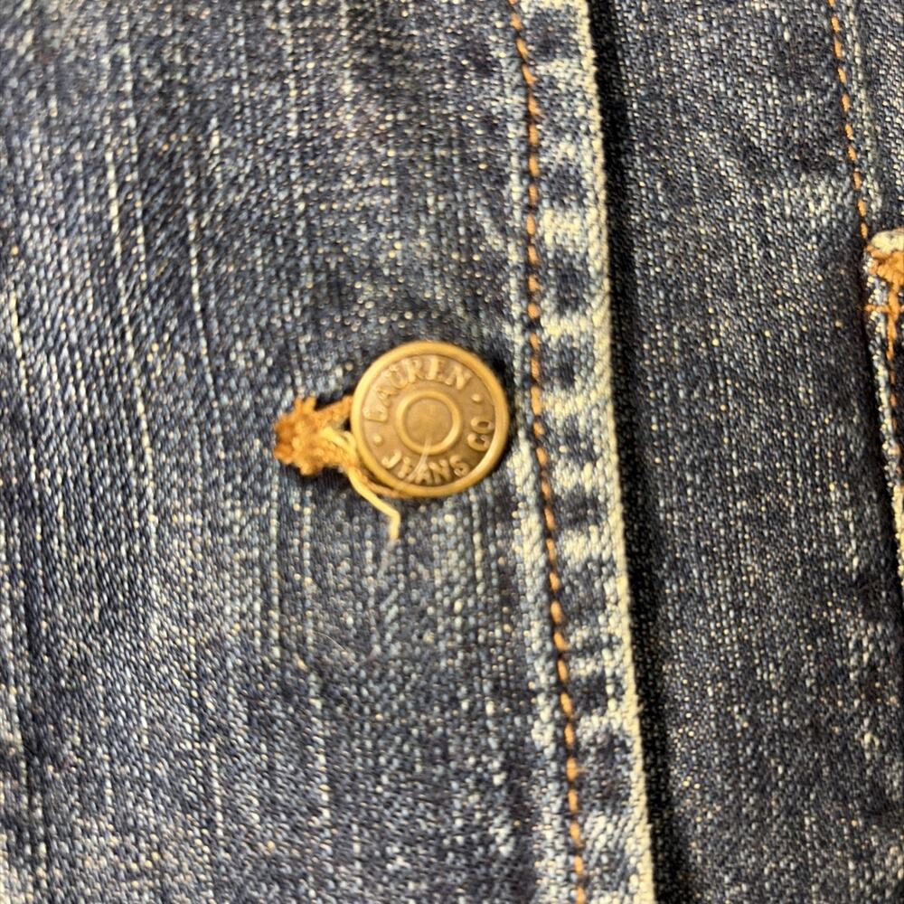 Vtg Ralph Lauren Jean Co Denim Chore Jacket Size P/l - Picture 10 of 10